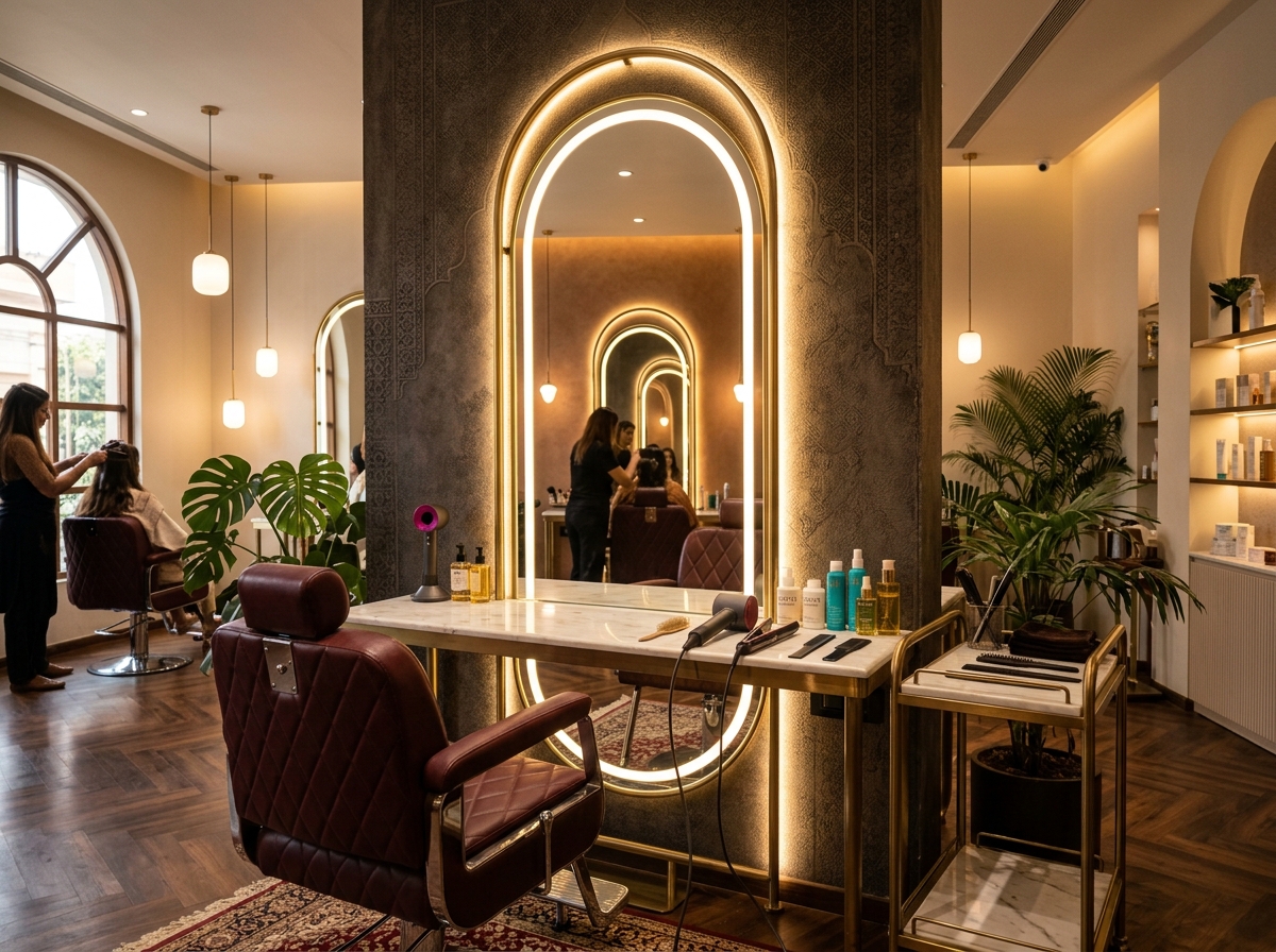 Luxury Salon Hair Styling & Keratin Treatment Station