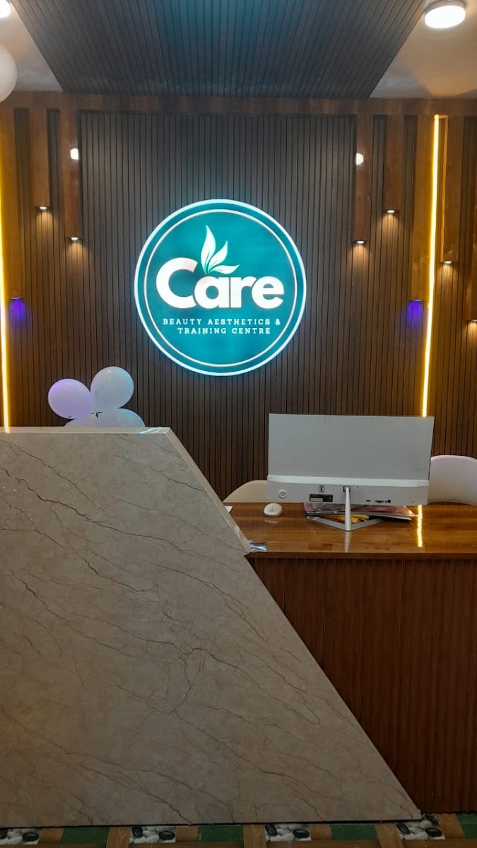 Flagship Reception with Illuminated Care Sign • Below Pallavi Textiles